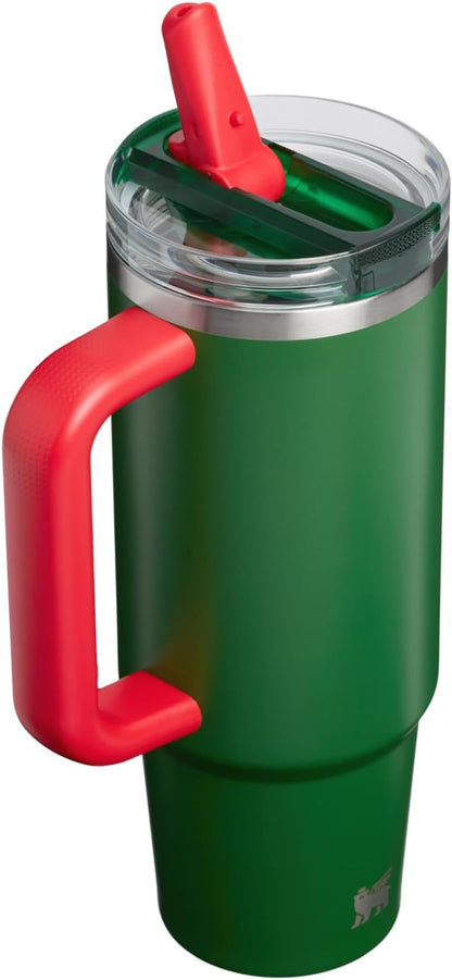 STANLEY Quencher ProTour Flipstraw Tumbler, 30 oz, Team Dark Green Red
