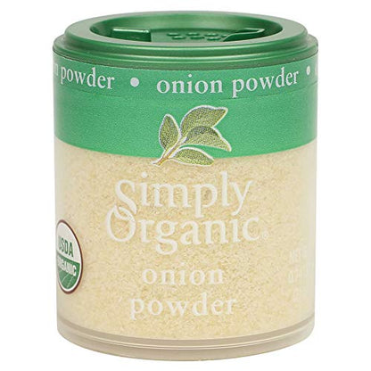 Simply Organic Onion, White Powder, Certified Organic, Kosher, Mini Spices | 0.74 Ounce (Pack of 1)