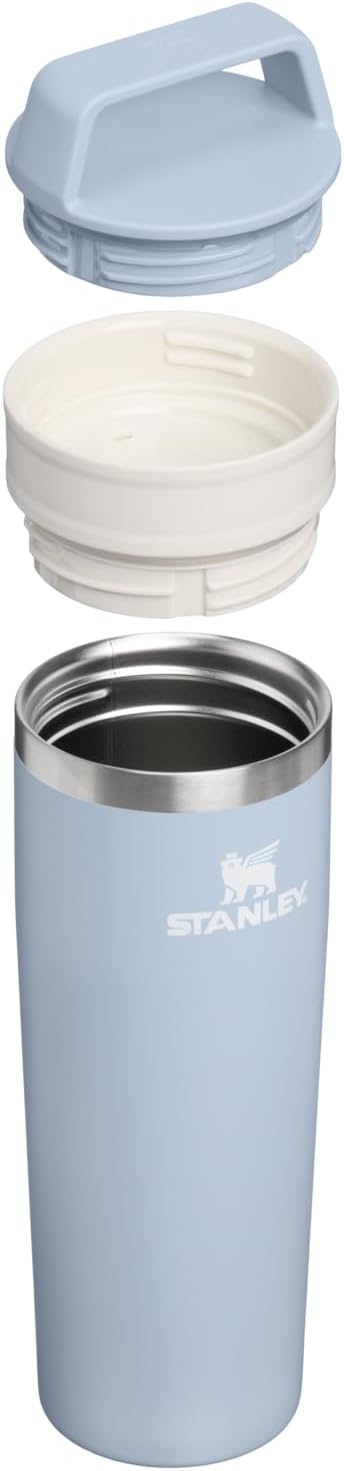 STANLEY Cafe To Go Travel Mug 20 oz | Leakproof Two-Part Drink Through Lid | Tumbler Cup for Coffee, Tea and Drinks | Insulated Stainless Steel Coffee Mug | BPA-Free | Blue Dream Stone