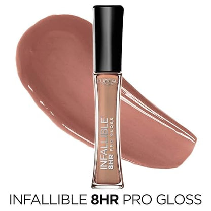 L’Oreal Paris Makeup Infallible 8 Hour Hydrating Lip Gloss, Coral Sands, 0.21 Fl Oz