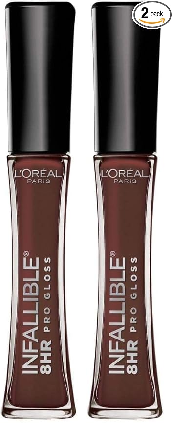 L’Oreal Paris Makeup Infallible 8 Hour Hydrating Lip Gloss, Truffle, 0.21 Fl Oz (Pack of 2)