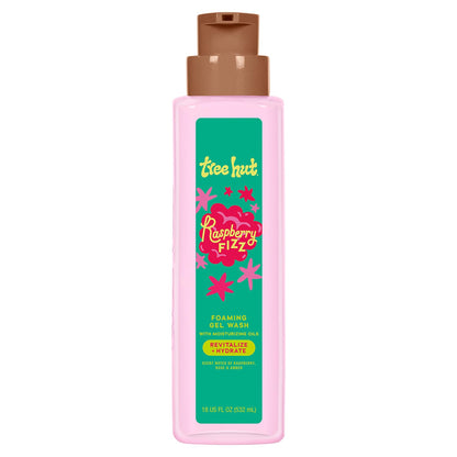 Tree Hut Raspberry Fizz Body Wash, Hydrating & Moisturizing Shower Gel with Shea Butter & Essential Oils, Soft Smooth Glowing Skin, Gentle Cleanser, Self Care Gifts for Women, Pump Bottle, 18 Fl Oz