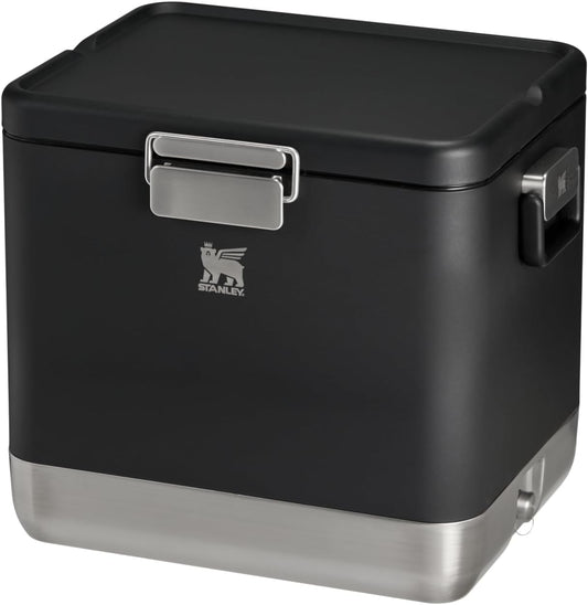 STANLEY Lifted Spirits Stainless Steel Cooler | Vacuum Insulated Hard Cooler | Leakproof VaultSeal Latch | Premium 18/8 Recycled Stainless Steel | BPA-Free