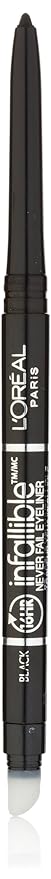 L'Oreal Paris Infallible Never Fail Eyeliner, Black, 0.008 oz.