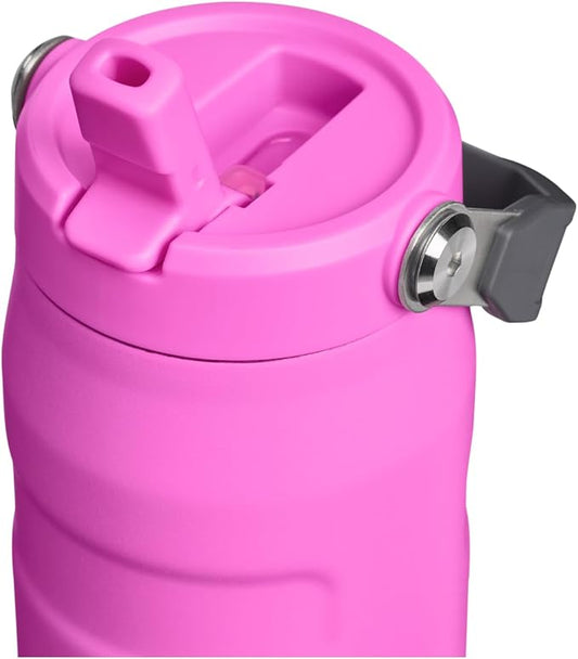 STANLEY IceFlow Flip Straw 2.0 Bottle, 24 oz, Hot Pink