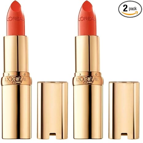L'Oreal Paris Colour Riche Original Creamy, Hydrating Satin Lipstick with Argan Oil and Vitamin E, Volcanic, 1 Count (Pack of 2)
