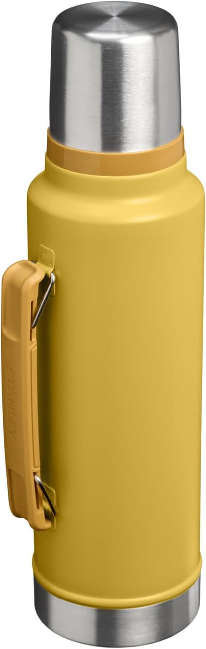 Stanley Classic Legendary Vacuum Bottle 1.5 qt | Wide Mouth with Leakproof Cup Lid | Keep Drinks Hot or Cold | Packable for Travel | Insulated Stainless Steel Thermos | BPA-Free | Dijon