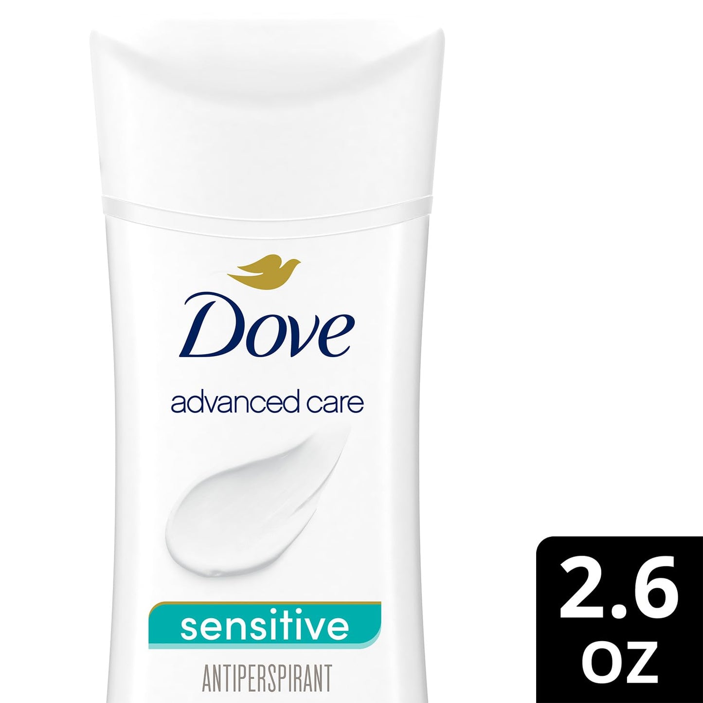 Dove Advanced Care Antiperspirant Deodorant, Sensitive, Unscented 3-Pack – 72 Hours of Odor & All Day Wetness Protection, 2.6 Oz Ea