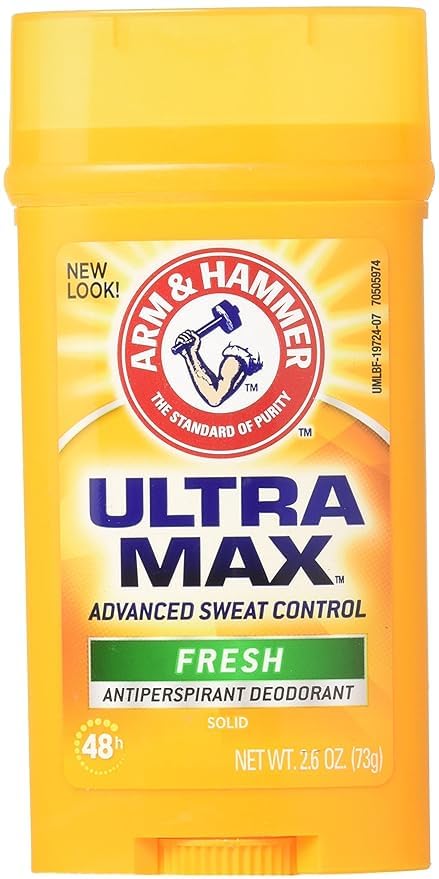 Arm & Hammer Deodorant 2.6 Ounce Solid Ultra Max Fresh (Wide) (76ml) (2 Pack)