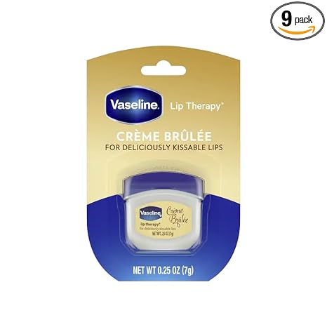 Vaseline Lip Therapy Lip Balm, Creme Brulee 0.25 oz (Pack of 9)