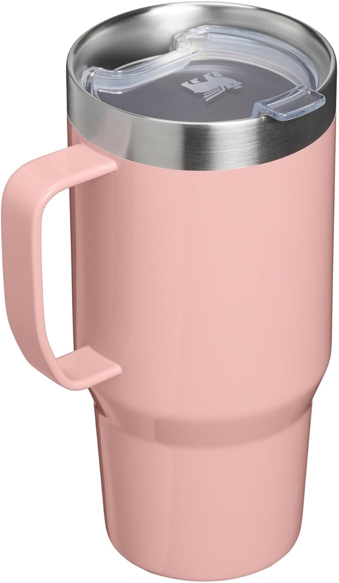 STANLEY The Everyday Suburban Mug | 24 oz | Drink Through Lid | Cup for Coffee, Tea and Drinks | Insulated Stainless Steel Coffee Mug | BPA-Free | Peach Rose Gloss