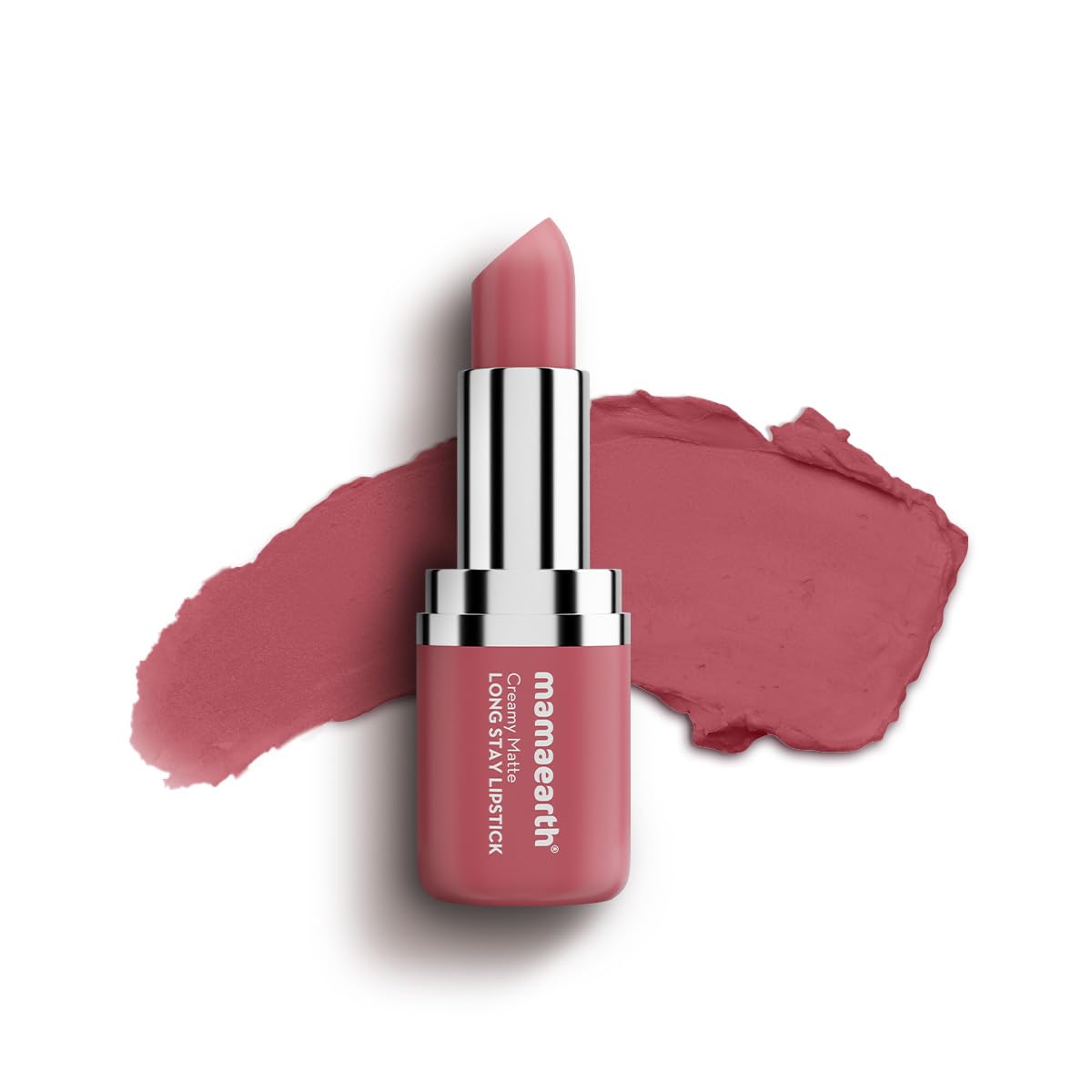 MAMAEARTH Creamy Matte Lipstick with Murumuru Butter & Vitamin E, 4.2g | Creamy matte lipstick formulated with Murumuru Butter and Vitamin E.