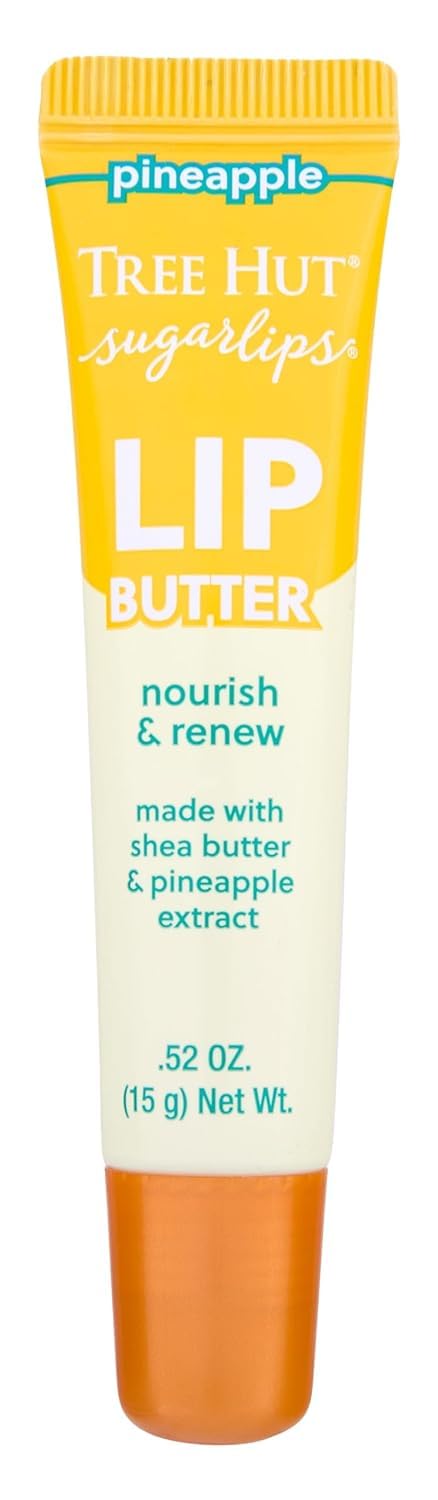 Tree Hut Pineapple Sugarlips Lip Butter, Moisturizing & Nourishing Lip Care for Smooth, Hydrated Lips, 0.52 fl oz