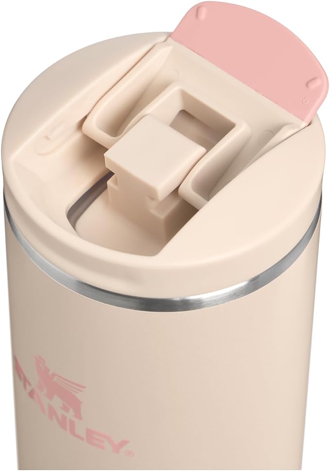 STANLEY Transit FlipTop Mug | Leakproof Coffee Travel Cup | Vacuum Insulated Stainless Steel | Stays Hot or Cold for Hours | BPA-Free | 16 oz | Champagne