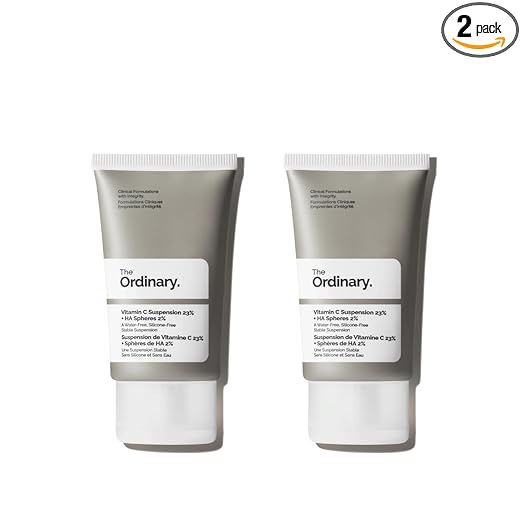 The Ordinary Vitamin C Suspension 23% + Hyaluronic Acid Spheres 2%, Serum with Pure L-Ascorbic Acid (Pack of 2)