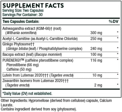THORNE - Curcumin Phytosome Sustained Release (120 Capsules) & Memoractiv (60 Capsules) Bundle - Supports Joint Health, Muscle Health & Healthy Aging - Dairy Free, Soy Free, Gluten Free
