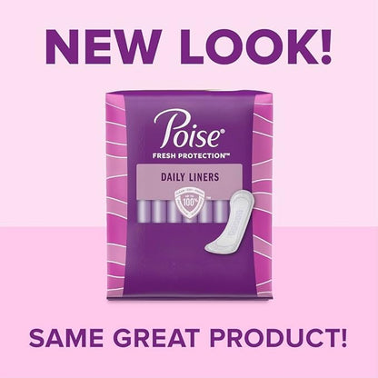 Poise Incontinence Panty Liners, Very Light Absorbency, Long, 44 Count