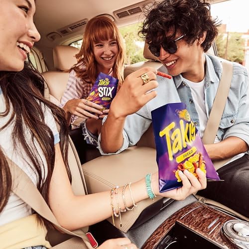 Takis Crunchy Fajitas Flavored Rolled Tortilla Chips Snack Size Bag (Pack of 4)