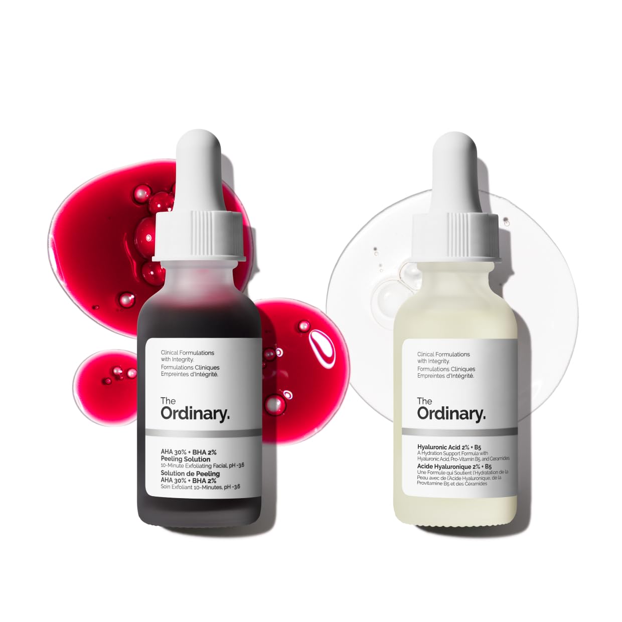 The Ordinary AHA 30% + BHA 2% Peeling Solution, Advanced Exfoliating Peel for Brighter Skin (Pack of 2)