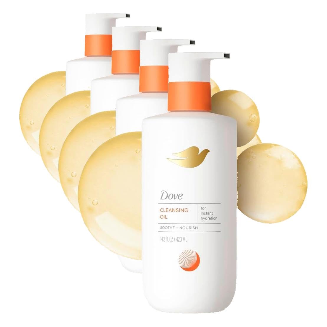 Dove Shower Body Oil Wash for Women - Ultra‑Moisturizing Feminine Wash For Dry & Itchy Skin, 14.2 oz (Pack of 4) Visit the Dove Store