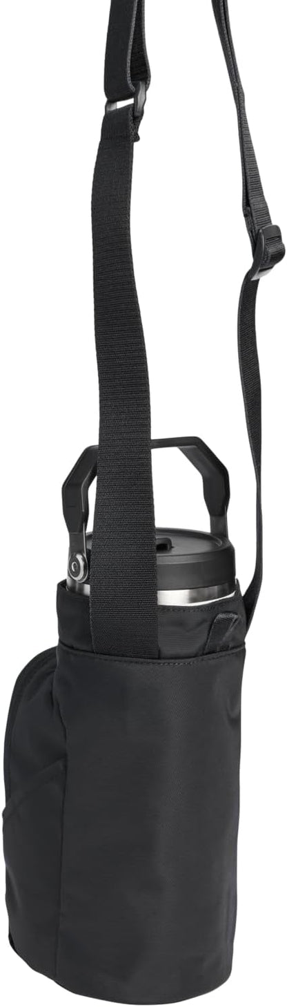 STANLEY Vitalize Carry-All Bag | Bottle Holder with Drawstring Cinch | Adjustable Shoulder Strap | Zippered Valuables Pocket | Durable Recycled Fabric | Black