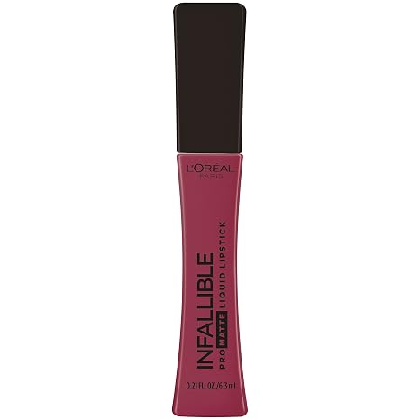 L’Oréal Paris Infallible Pro Matte Liquid Lipstick, Long-Lasting Intense Matte Color, Up to 16HR Wear, highly pigmented, full coverage liquid lipstick, Midnight Mauve, 0.21 fl. oz.