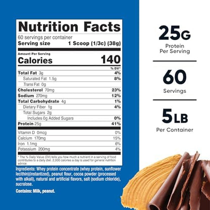 Nutricost Whey Protein Concentrate (Chocolate Peanut Butter) 5LBS - Gluten Free & Non-GMO (Pack of 2)