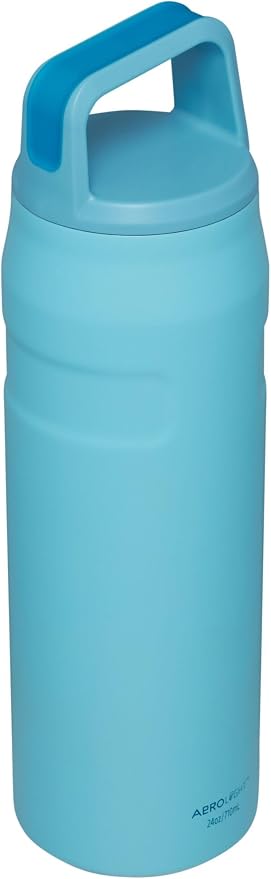 Stanley IceFlow Cap and Carry Water Bottle | Wide Mouth Twist Lid | Lightweight & Leakproof for Travel & Sports | Insulated Stainless Steel | BPA-Free