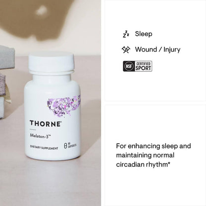 THORNE - Sleep Support Duo - Magnesium Bisglycinate Powder + Melaton-3 for Restful Sleep - 60 Servings