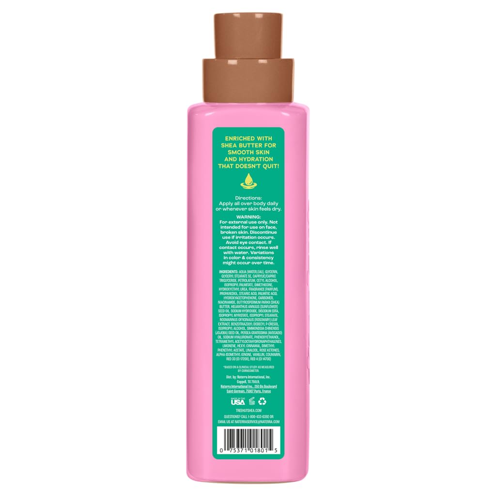 Tree Hut Hydraglow Body Lotion Raspberry Fizz, Hydrating & Nourishing Daily Moisturizer for Smooth, Radiant Skin, Lightweight Fast-Absorbing Formula, 18 fl oz