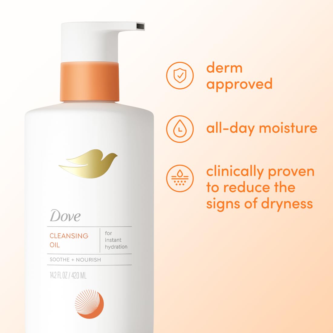 Dove Shower Body Oil Wash for Women - Ultra‑Moisturizing Feminine Wash For Dry & Itchy Skin, 14.2 oz (Pack of 4) Visit the Dove Store