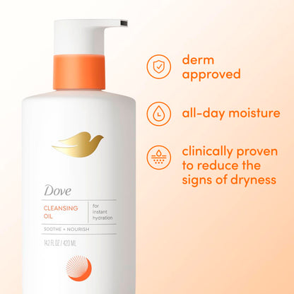 Dove Shower Body Oil Wash for Women - Ultra‑Moisturizing Feminine Wash For Dry & Itchy Skin, 14.2 oz (Pack of 4) Visit the Dove Store
