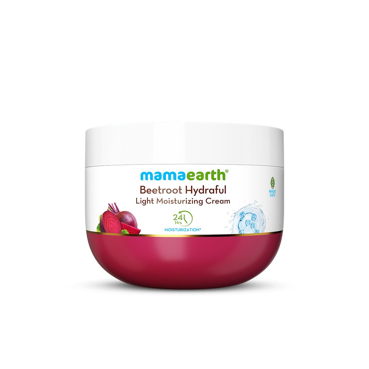 MAMAEARTH Beetroot Hydraful Light Moisturizing Cream for Soft and Smooth Skin 200g