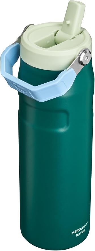 STANLEY IceFlow Flip Straw 2.0 Bottle, 24 oz, Emerald Honeydew