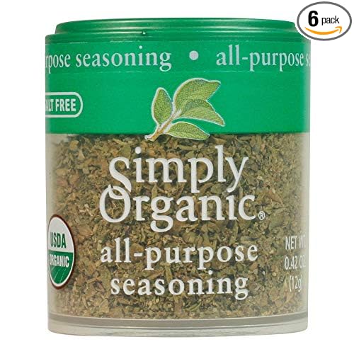 Simply Organic All-Purpose Seasoning, Certified Organic, Kosher, Mini Spices | 0.42 Ounce (Pack of 6)