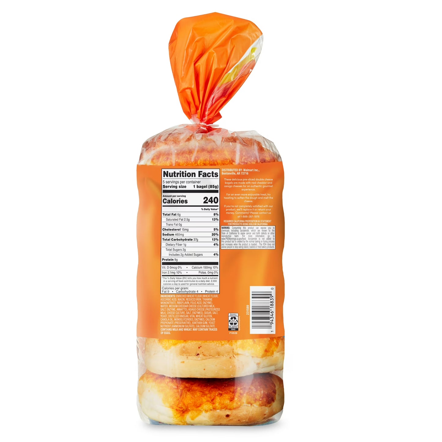 bettergoods Double Cheese Bagels, 15 oz, 5 Count