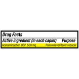 (3 pack) Equate Extra Strength Pain Reliever Acetaminophen Caplets, 500mg, Pain Reliever/Fever Reducer, 100 Count
