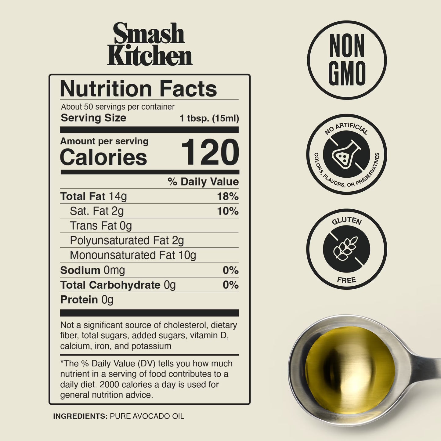Smash Kitchen 100% Pure Avocado Oil, 16.9 fl oz