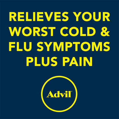 Advil Multi-Symptom Cold and Flu Medicine Fever Reducer Coated Tablets, 20 Count