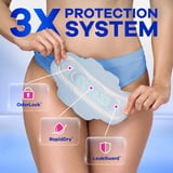 Always Ultra Thin Pads with Wings, Size 2, Long Super Absorbency, 42 Count