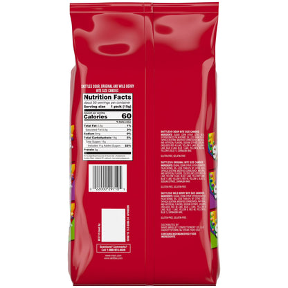 Skittles Original, Wild Berry & Sour Fun Size Chewy Candy, Party Size - 26.46 oz Bulk Bag