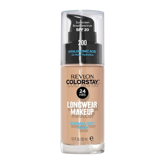 Revlon ColorStay Liquid Foundation Makeup, Normal/Dry Skin, SPF 20, 200 Nude, 1 fl oz