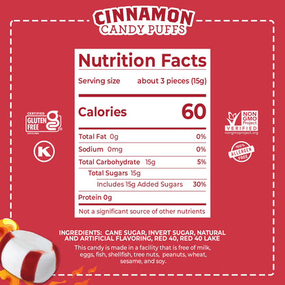 Red Bird Cinnamon Mints Individually Wrapped Candy, Allergen-Free, 52 oz Tub