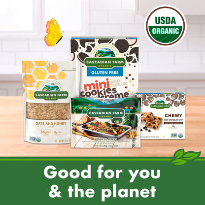 Cascadian Farm Organic Mini Cookies 'n' Crème, Gluten Free Cereal, Non-GMO, 10.7 oz