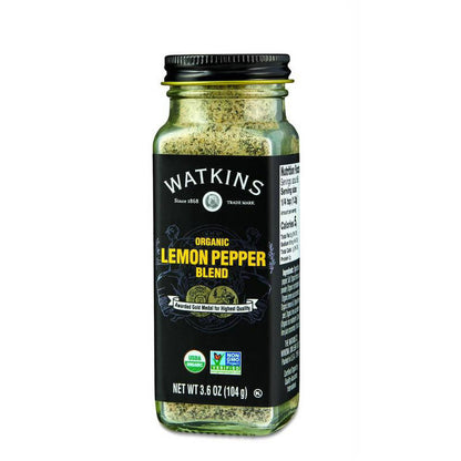 Watkins Gourmet Organic Spice Jar, Lemon Pepper Blend, 3.6 oz
