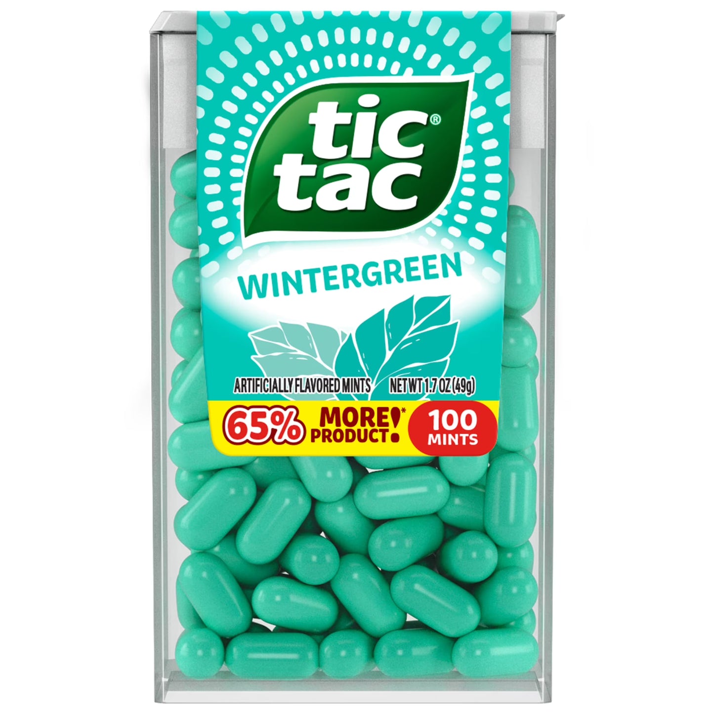 (2 pack) Tic Tac Wintergreen, On-the-Go Breath Mints, Pocket-Sized Mints, 100 pieces, 1.7 oz Single Pack
