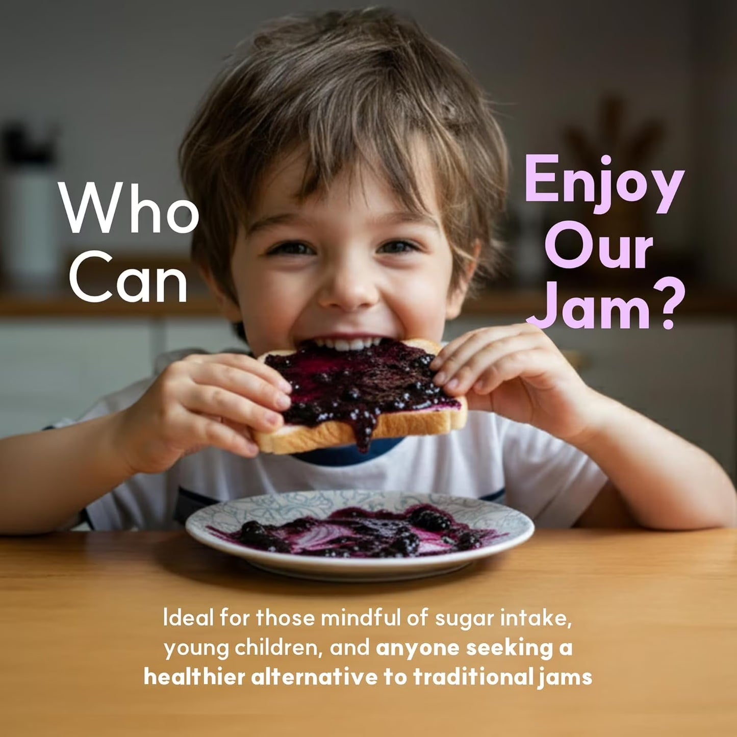 My Normal Low Calorie Blueberry Jam – Diabetic-Friendly, Canadian Blueberry 55% Fruit Jelly with Allulose, Keto & Zero Sugar Jam - Only 4 Ingredients, No Artificial Additives (320g, 11.28 oz)