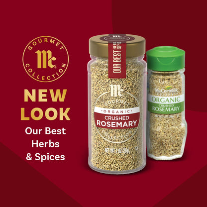 McCormick Gourmet Organic Crushed Rosemary, 1.0 oz Bottle
