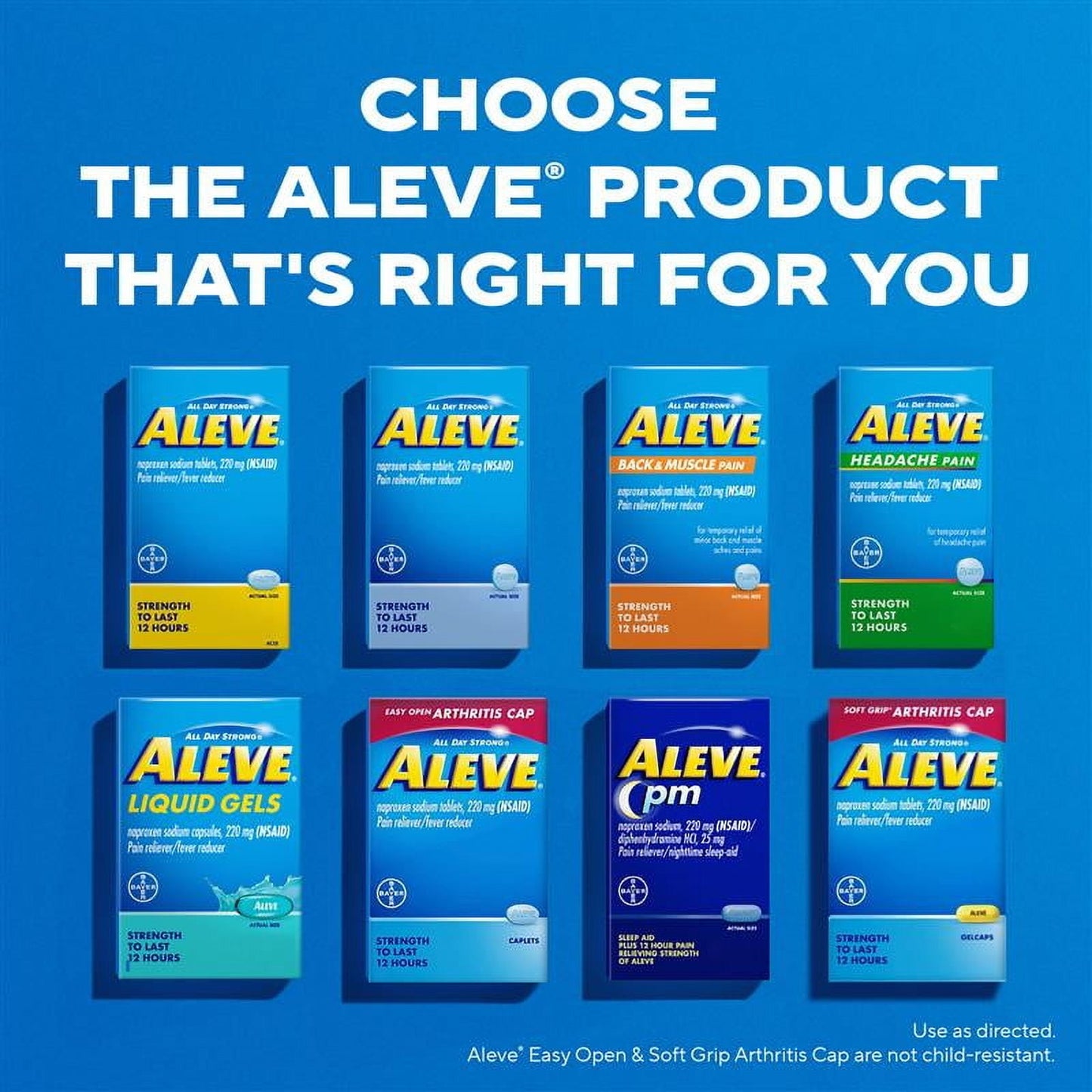 Aleve Liquid Gels Naproxen Sodium Pain Reliever, 80 Count