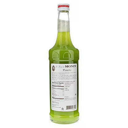 Monin - Pistachio Syrup, Rich and Roasted Pistachio Flavor, Great for Lattes, Mochas, and Dessert Cocktails, Non-GMO, Gluten-Free (750 ml)